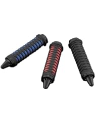Kuryakyn 6332 Black/Blue Braided Grips with Dual Cable Throttle Control
