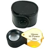 20X Jewelers Loupe Gold Tone Diamond Watch Coin Stamp
