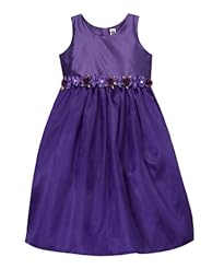 Girls Satin Tea Length Flower-Girl Dress 
