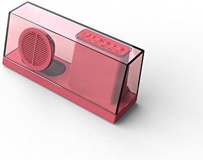 Janpims SARDiNE SDY033 Portable Transparent Shell LED Display Wireless Bluetooth Hands-free Subwoofer Sound Box Red