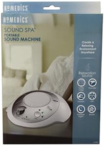 HoMedics SS-2000G/F-AMZ Sound Spa Relaxation Machine with 6 Nature Sounds, Silver