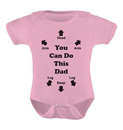 You Can Do This Dad – Funny One-piece Bodysuit Unisex Baby Onesie 3 – 6 months Pink