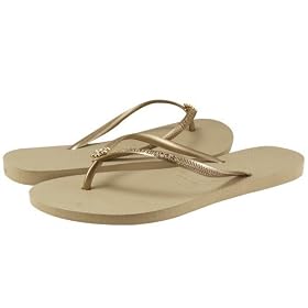 Buy Havaianas Slim Crystal Flower Sand Gray Light Golden Juniors Sandals