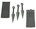 Heavy Fantasy 3 Pc Throwing Knfe set WG8012blk