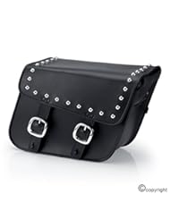 Automotive Parts and Accessories: Nomad USA Leather Studded Large Motorcycle Saddlebags w/ Quick Release Buckles - Nomad USA