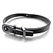 Men's Stainless Steel Bracelet Bangle Cuff Black Belt Buckle Classic