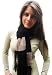 Handmade Acrylic Scarf - Black and Beige Together (Extra Long/men/women/100% ...