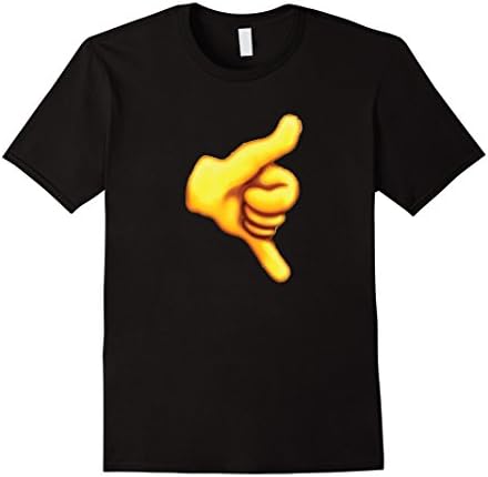 Men's New Hang Loose Man Expression Emoji T-Shirt 2XL Black