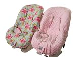 TODDLER CAR SEAT COVER CENTRAL PARK WEST & PINK MINKY DOT