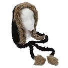 Ladies/Womens Winter Hooded Thermal Peruvian Hat With Faux Fur And Tassels