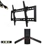 VideoSecu Tilt TV Wall Mount for Most 32"-55" Plasma LCD LED TV Flat Panel Display with DVD DVR VCR Wall Mount MF607BK M24
