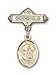 Gold Filled Baby Badge with St. Catherine of Siena Gold Filled Baby Badge with St. Catherine of Siena