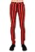 Mens Indie Vintage Retro 60s 70s Mod Black Red Striped Stretch Skinny Jeans