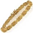 Yellow Gold Hallow Stampato X-Diamond Shape Bracelet