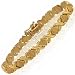 Yellow Gold Hallow Stampato X-Diamond Shape Bracelet