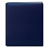 Pioneer 12 Inch by 15 Inch Postbound Family Treasures Deluxe Fabric Memory Book, Midnight Blue