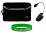 Black Dual-Pocket Neoprene Sleeve Case and Book light for Barnes & Noble nook E-Reader Reading Device (NOT Compatible with Latest NookCOLOR)