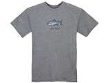 Life is good Mens Crusher Good Catch Trout T-Shirt, Grey
