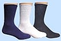 Ladies Crew sock in Solid Color or Assorted, 3 pair pack