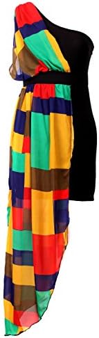 G2 Chic Women's Juniors Asymmetrical Chiffon Summer Dress(DRS-EVP,YEL-L)
