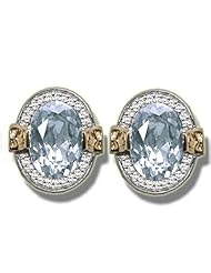 .12 ct 8X6 Oval Aquamarine Earring