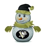 Pack of 2 NHL Pittsburgh Penguins LED Lighted Christmas Snowman Figures 4"