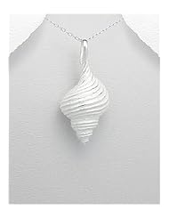 Shell Pendant Necklace In 92.5 Sterling Silver