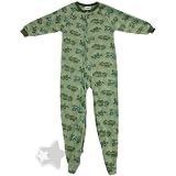 Tractor Green Footed Sleeper Pajamas for Boys