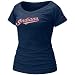 Cleveland Indians Shirts : Nike Cleveland Indians Ladies Navy Blue Slub Shirts