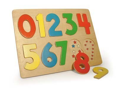 Childrens Toyshop  Toys : 123 Wooden Inset Puzzle