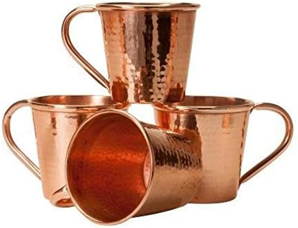 Oasys *Unlacquered* *Pure* 12oz Copper Mule Mugs, Set of 4