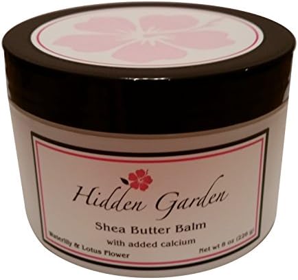 Hidden Garden Shea Butter Balm Lotion & Hand Cream 8oz - Skin Care for Your Body (Waterlily & Lotus Flower)
