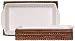 Woven Rattan Rectangle Basket with White Ceramic Casserole Liner 13"L x 7"W x 3"H