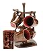 Café In 5 Piece Mug Set with Mug Tree - Rose - 11 ounce