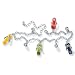 PalmBeach Jewelry Silver Tone Austrian Crystal Flip-Flop Ankle Bracelet 9"-10"