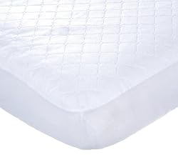 Carter's Keep Me Dry Fitted Quilted 4-Ply Crib Pad, White