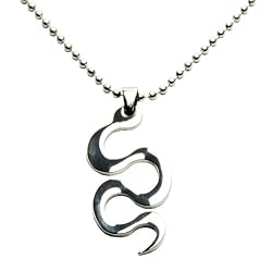 Men's New Polished Snake Pendant Chain In 24 Inches Necklace By Steelx