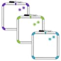Board Dudes 11.25"x11.25" Rubberized Corner Dry Erase Board - Colors May Vary (48000UA-4)