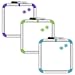 Board Dudes 11.25"x11.25" Rubberized Corner Dry Erase Board - Colors May Vary (48000UA-4)