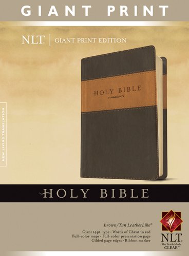Holy Bible, Giant Print NLT, TuTone