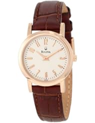 Bulova Womens 97L121 Leather Strap Watch