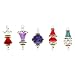 Hand-made Glass Ornament - ( Set of Five ) - X862 - "package of 6 sets"