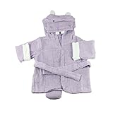 ベビーバスローブ 触り心地よい かわいい動物 出産祝い贈り物にも 子供用 GF-262 (パープルカバ)