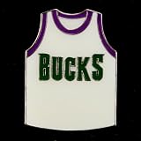 NBA Milwaukee Bucks Team Jersey Pin
