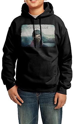 Youth Dishonored 2 Game Poster Pullover Hoodie L