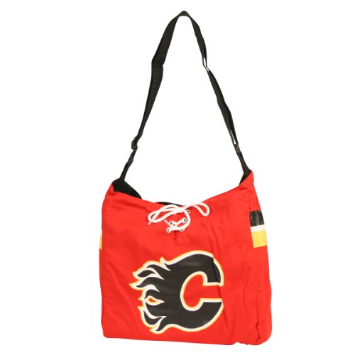 Calgary Flames Medium Jersey Style Purse (Measures Approximately 16