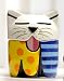 New Romero Britto Cat Salt & Pepper Shaker Set Ceramic Sculpture Pair Kitchen !!
