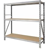 Gorilla Rack GR7300-S23 3-Shelf 77-by-24-by-72-Inch Package Rack, Silver