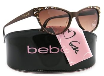 Bebe Sunglasses BB 7024 BROWN 002/CHOCOLATE BEJEWELED