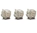 Set of 3 Piggy Banks w/ Masculine Messages Porcelain